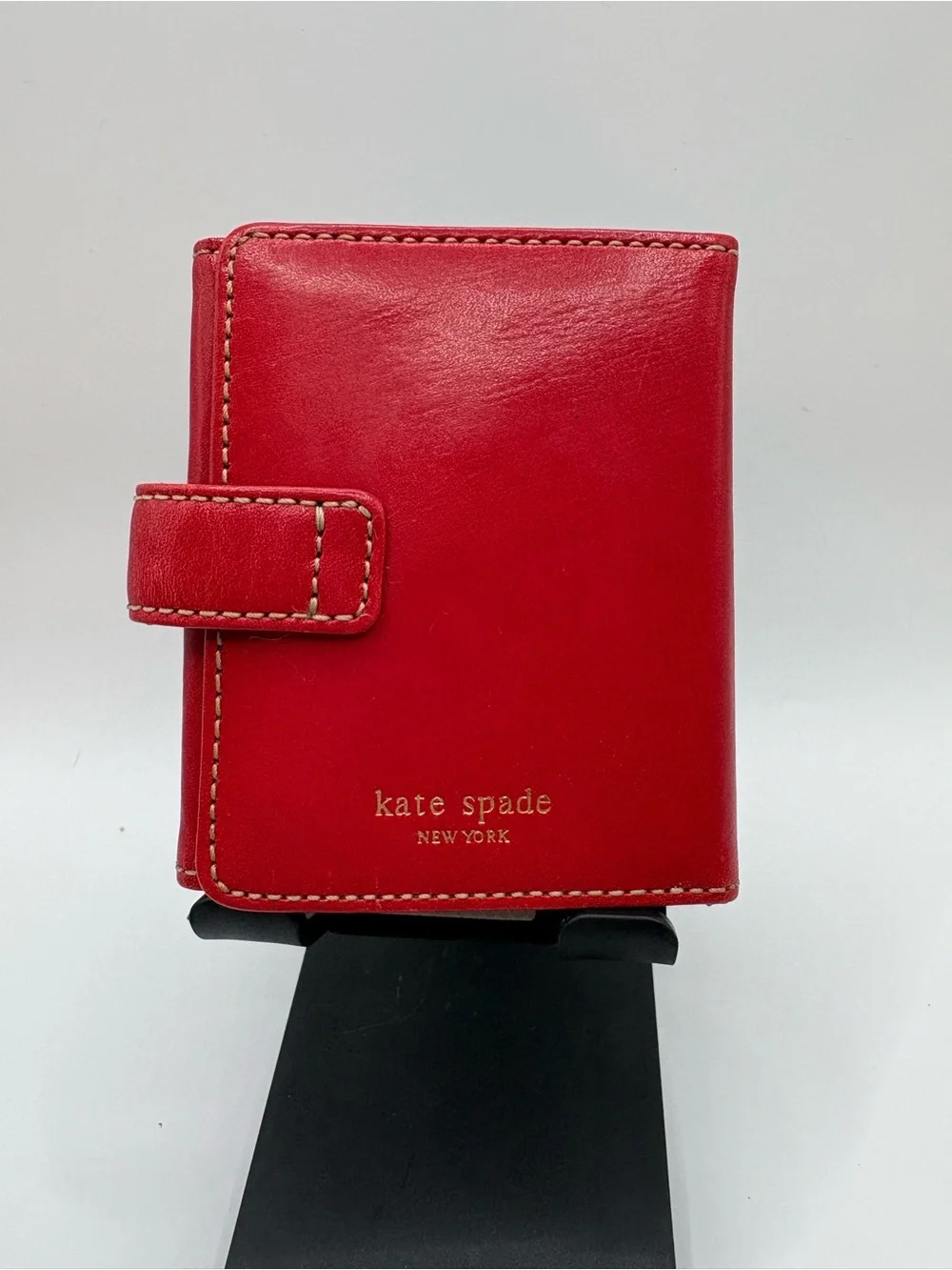 Kate Spade Red Leather Trifold Photo/Card Holder